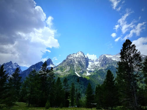 Snow capped Idaho Mountains