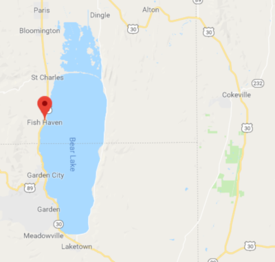 map of Fish Haven, ID